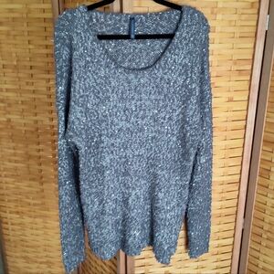 Falls Creek Women's Charcoal Knit Sweater With Sequins
